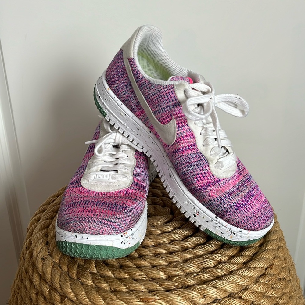 Nike Air Force 1 Low Crater Flyknit Fuchia Glow Pink